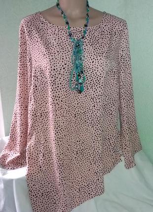 Шикарна блуза з віскозної тканини з ассиммеричным низом,46-48разм.,xlnt