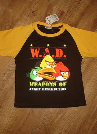 Нова футболка з angry birds на 6 років , з етикеткою, можна на подарунок