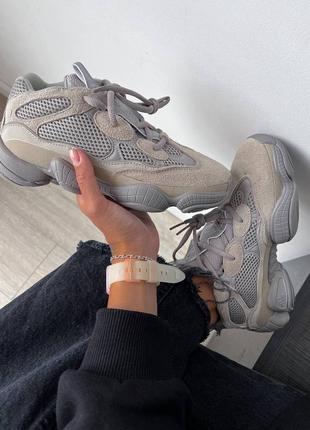 Женские кроссовки adidas yeezy 500 ash grey1 фото