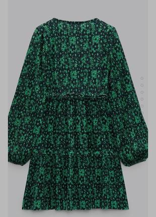 Сукня в зелений квітковий принт zara 20224 фото