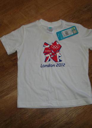 Новая белая футболка adidas на 5-6 лет длина 43, ширина 36