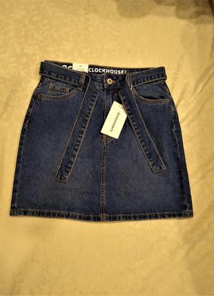 Женская,новая, джинсовая ,короткая юбка,clockhouse ca,германия1 фото