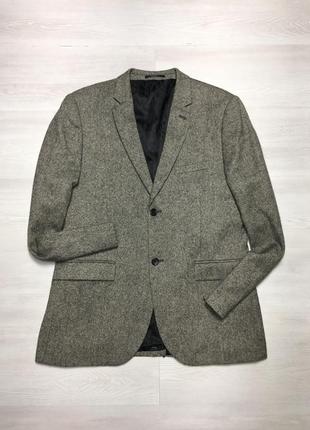 Фирменный мужской шерстяной пиджак жакет topman