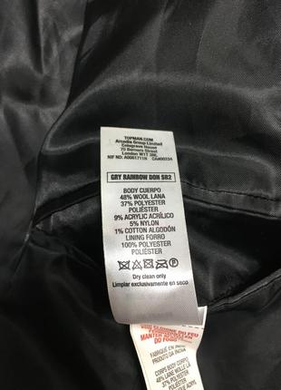 Фирменный шерстяной мужской серый пиджак жакет блейзер topman оригинал4 фото