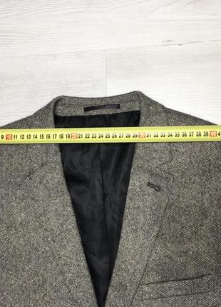 Фирменный шерстяной мужской серый пиджак жакет блейзер topman оригинал9 фото