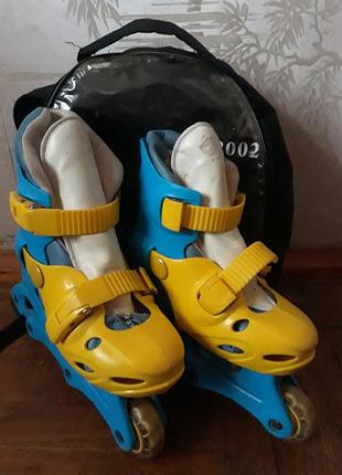 Дитячі ролики з рюкзаком