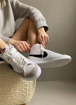 Кроссовки nike blazer vintage 77 white black10 фото