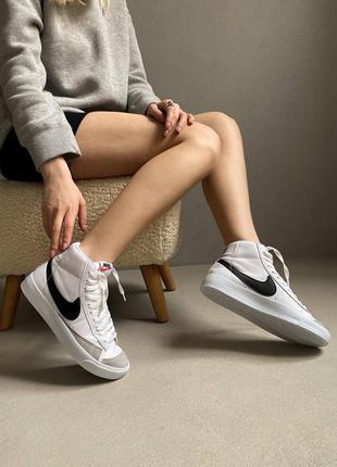 Кроссовки nike blazer vintage 77 white black6 фото