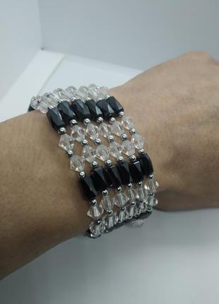 Бусы ожерелье браслет магнитные из магнетита2 фото