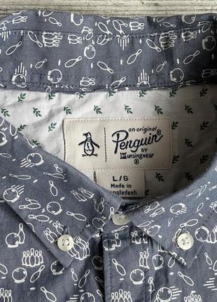 Сорочка\сорочка original penguin chambray bowling shirt5 фото