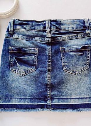 Стрейчевая джинсовая юбка  артикул: 106433 фото