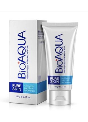 Пінка для вмивання bioaqua pure skin anti acne light print 100г1 фото