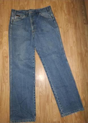 Втнтажнын джинсы плотные мом 100% коттон ,высокая посадка 33р.2 фото