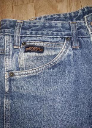 Втнтажнын джинсы плотные мом 100% коттон ,высокая посадка 33р.3 фото