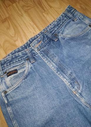 Втнтажнын джинсы плотные мом 100% коттон ,высокая посадка 33р.6 фото