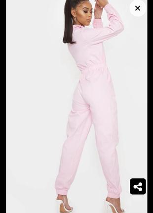 Шикарний рожевий комбінезон котон під джинс3 фото