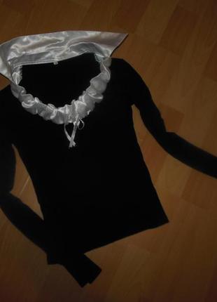 Комбинированная блуза\лонгслив с рукавом 3\45 фото