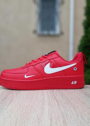 Мужские кроссовки nike air force 1 mid lv8 низкие красные