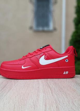 Мужские кроссовки nike air force 1 mid lv8 низкие красные / smb