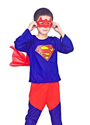 Карнавальный костюм супермен супермена 6-9 лет (120-140 см) продажа1 фото