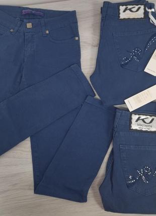 Джинсы, джинсовые брюки синего цвета с низкой посадкой от итальянского бренда klix,в р.38, 40 и 44