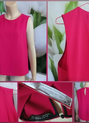 Zara базовая малиновая блуза