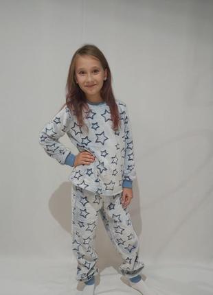 Детская тёплая пижама для девочки ( рост 128-146)