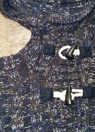 Вязаная кофта zara с капюшоном, размер 5-6 лет, рост 118 см.