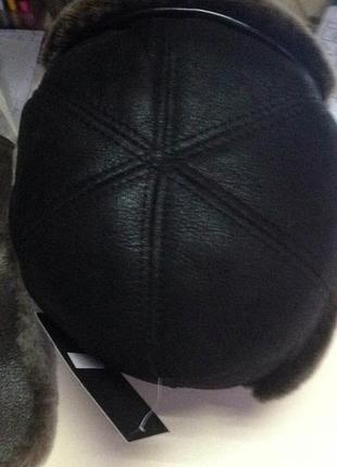 Чоловіча вушка з натуральної шкіри з овчини довге вухо  58-593 фото