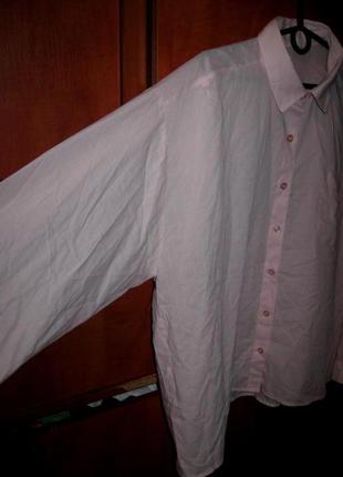 Рубашка oversized батист розовая1 фото