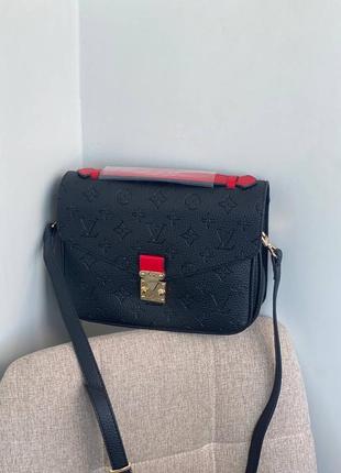 Жіноча сумка в стилі lv pochette metis black. жіноча сумочка