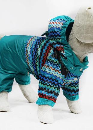 Комбінезон дощовик для собак орнамент