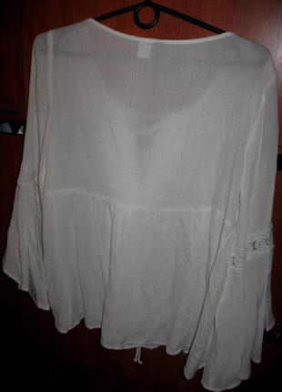 Блуза boho белая 4
