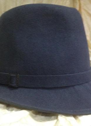 Фетровая мужская шляпа поля 5.8 см цвет серый 56-57 58-599 фото