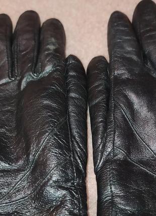 Кожаные женские перчатки