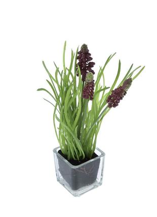 Штучна квітка гіацинт у склянці висота 20 см