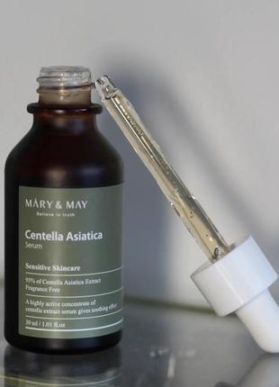 Высококонцентрированный серум с центеллой азиатской mary&may centella asiatica serum, 30 мл