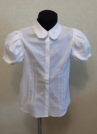 Блуза белая ,нарядная для девочки.