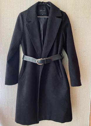 Пальто чёрное шерстяное пальто7 фото
