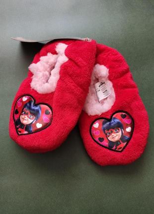 Теплые, приятные к телу тапочки леди баг дисней р.25-26