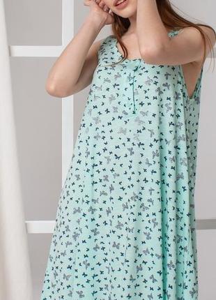 Жіноча бавовняна нічна сорочка для вагітних і годуючих, ночнушка nicoletta туреччина.2 фото