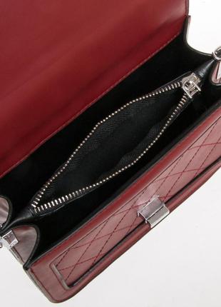 Женская бордовая сумка4 фото