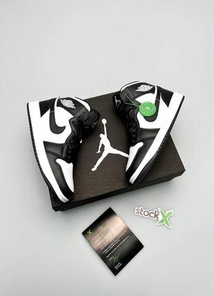 Nike jordan 1 x high black white брендовые высокие черно белые кроссовки найк джордан тренд аесна лето осень високі чорні кросівки10 фото