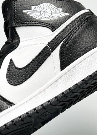 Nike jordan 1 x high black white брендовые высокие черно белые кроссовки найк джордан тренд аесна лето осень високі чорні кросівки9 фото