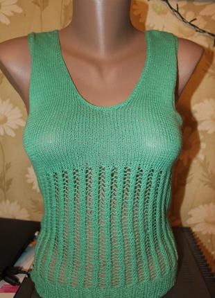Майка вязанная летняя