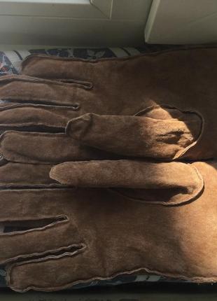 Шкіряні базові рукавички теплі якісні рукавиці замша суперякість!!!2 фото