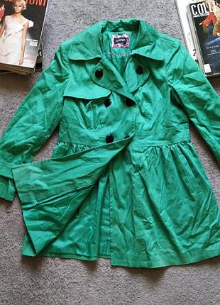 Новий стильний зелений плащ тренч george