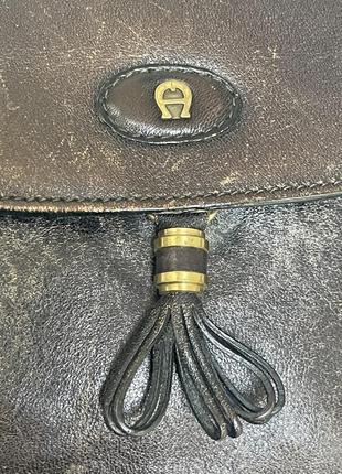 Кожаная сумка старинная винтажная мини  бренд etienne aigner mini bag vintage4 фото