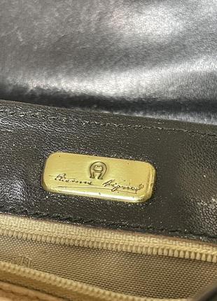 Кожаная сумка старинная винтажная мини  бренд etienne aigner mini bag vintage8 фото