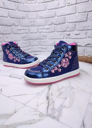 Нові хайтопи для дівчат від тм clibee ботинки демисезонные с шнуровкой и молнией